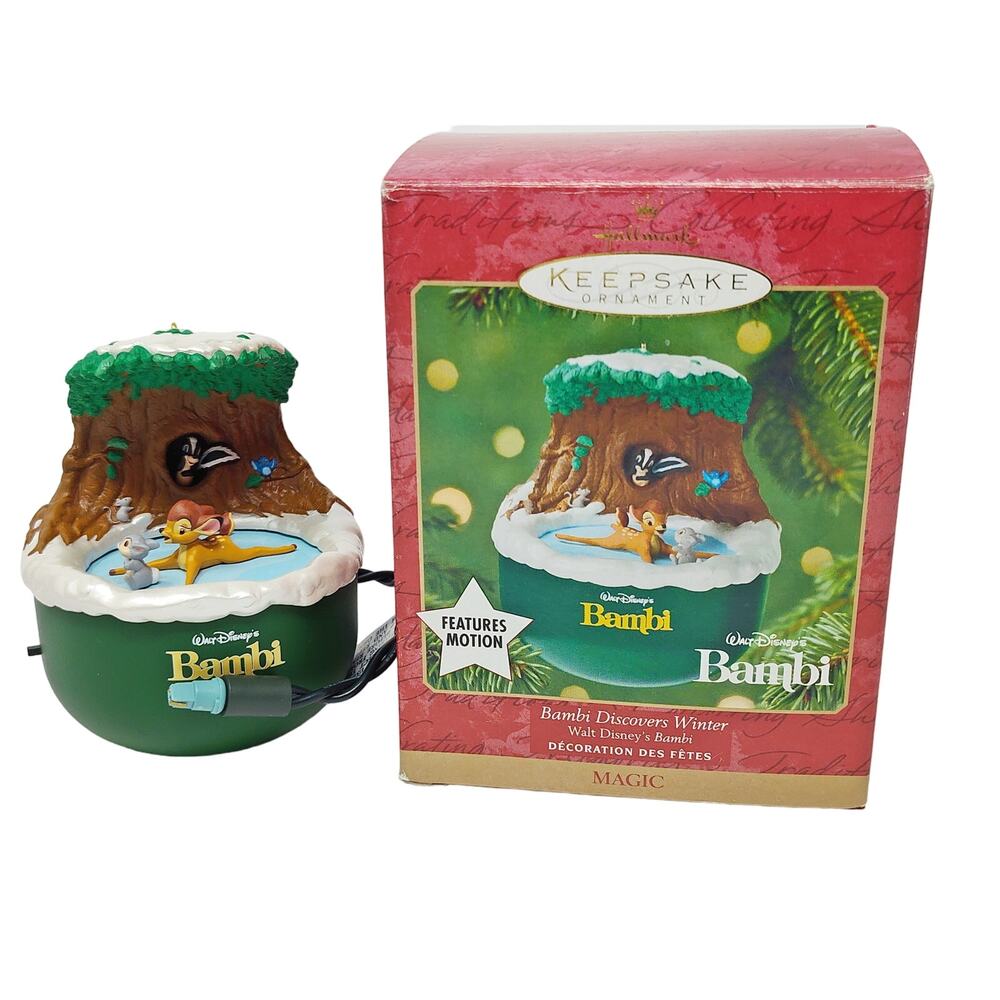 2001 Hallmark Bambi Winter Keepsake Ornament NIB